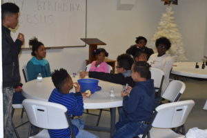 Young children at play at First Baptist Church.