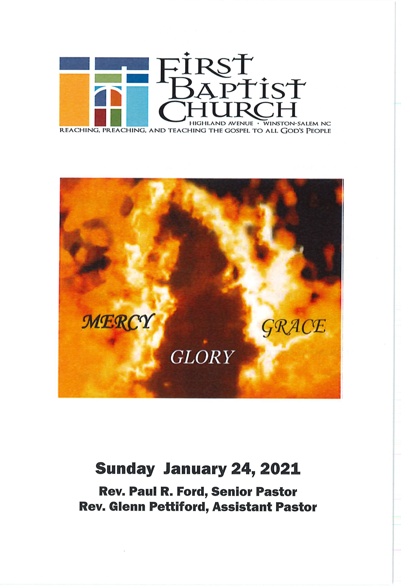 Sunday Bulletins First Baptist Church, Highland Avenue